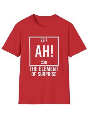 Project Hail Mary AH Element of Surprise Ryland Grace Red T-Shirt Chemistry  261